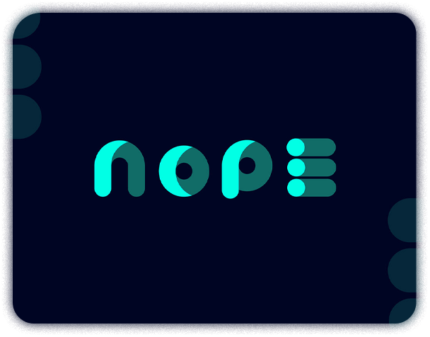 Nope Blue green logo